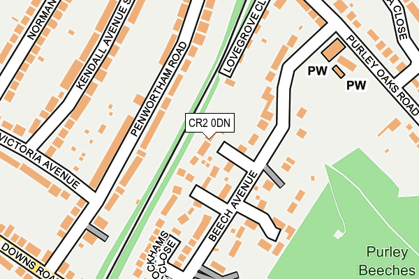 CR2 0DN map - OS OpenMap – Local (Ordnance Survey)
