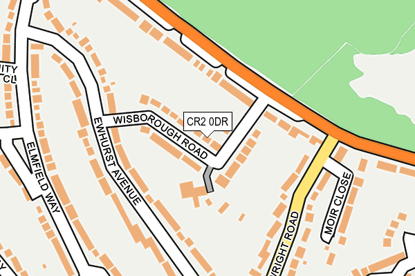CR2 0DR map - OS OpenMap – Local (Ordnance Survey)