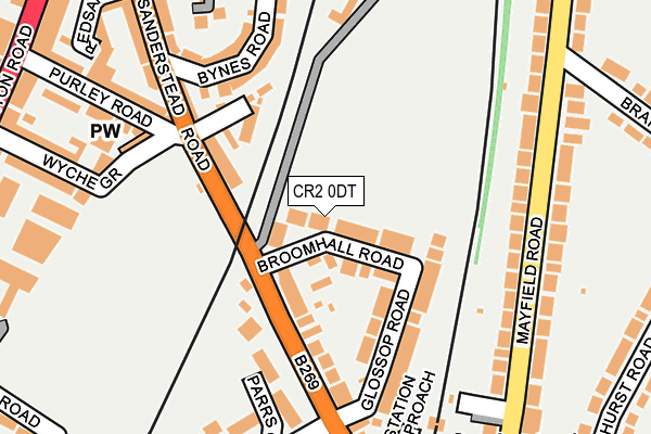 CR2 0DT map - OS OpenMap – Local (Ordnance Survey)