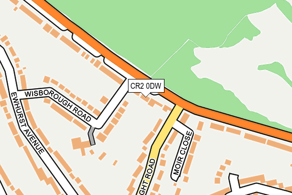 CR2 0DW map - OS OpenMap – Local (Ordnance Survey)