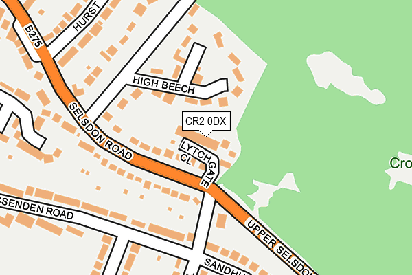 CR2 0DX map - OS OpenMap – Local (Ordnance Survey)
