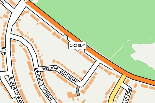 CR2 0DY map - OS OpenMap – Local (Ordnance Survey)