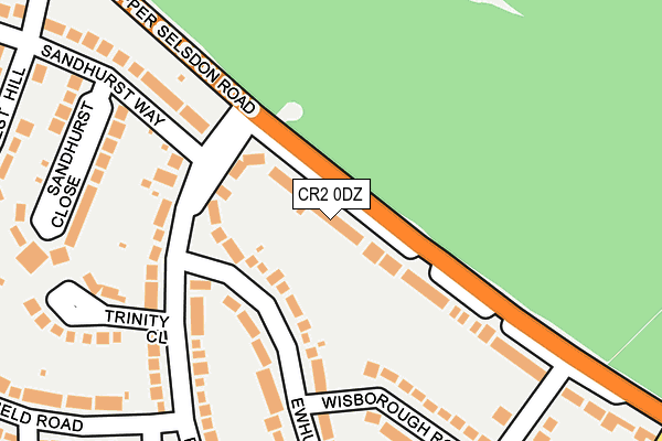 CR2 0DZ map - OS OpenMap – Local (Ordnance Survey)