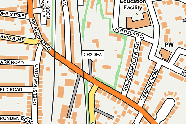 CR2 0EA map - OS OpenMap – Local (Ordnance Survey)