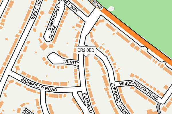 CR2 0ED map - OS OpenMap – Local (Ordnance Survey)