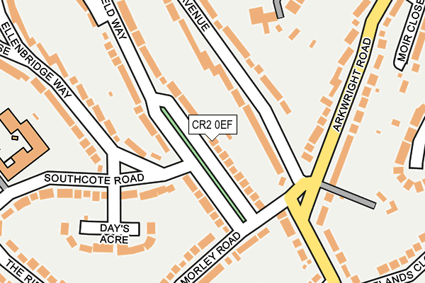 CR2 0EF map - OS OpenMap – Local (Ordnance Survey)