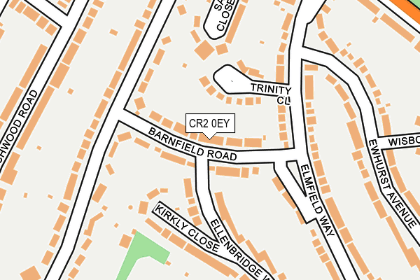 CR2 0EY map - OS OpenMap – Local (Ordnance Survey)