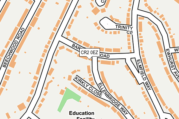 CR2 0EZ map - OS OpenMap – Local (Ordnance Survey)