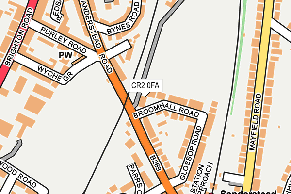 CR2 0FA map - OS OpenMap – Local (Ordnance Survey)