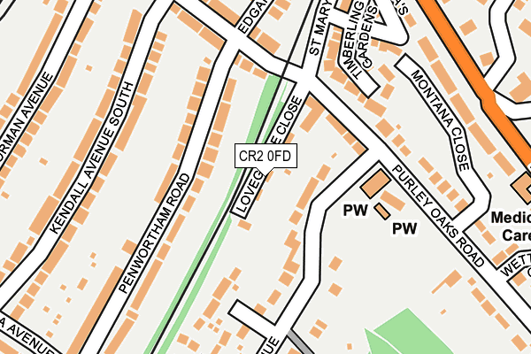 CR2 0FD map - OS OpenMap – Local (Ordnance Survey)