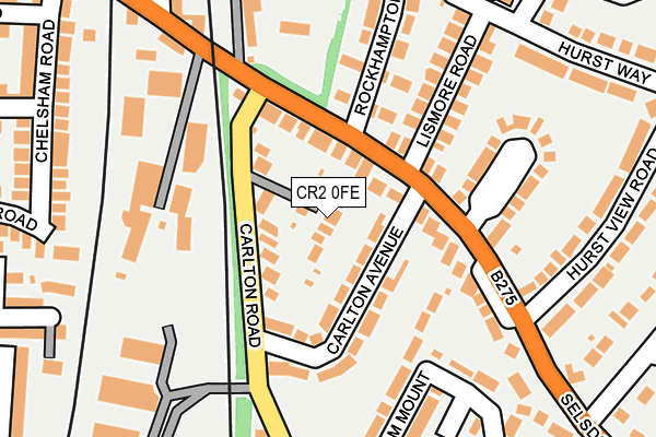 CR2 0FE map - OS OpenMap – Local (Ordnance Survey)