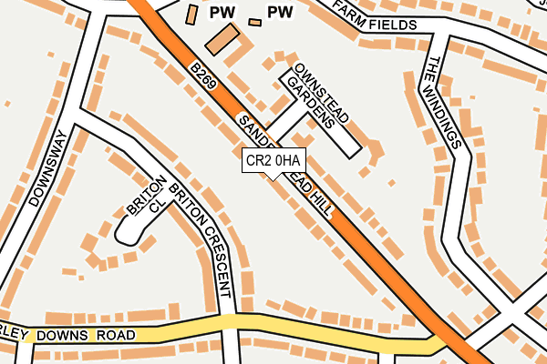 CR2 0HA map - OS OpenMap – Local (Ordnance Survey)