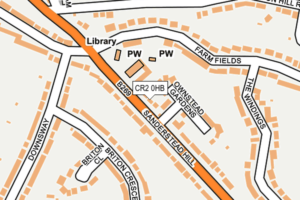 CR2 0HB map - OS OpenMap – Local (Ordnance Survey)