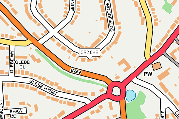 CR2 0HE map - OS OpenMap – Local (Ordnance Survey)
