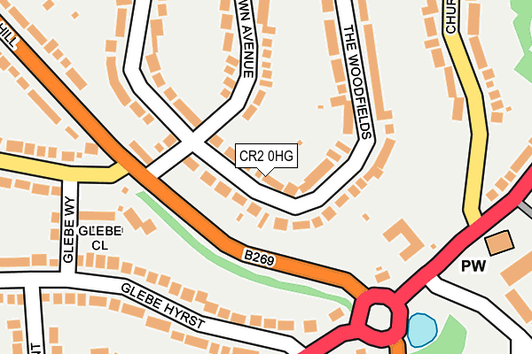 CR2 0HG map - OS OpenMap – Local (Ordnance Survey)