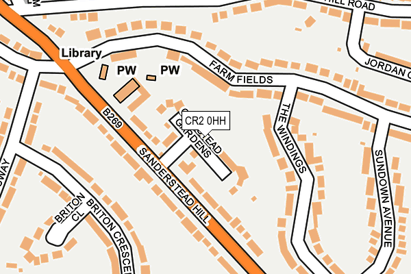 CR2 0HH map - OS OpenMap – Local (Ordnance Survey)