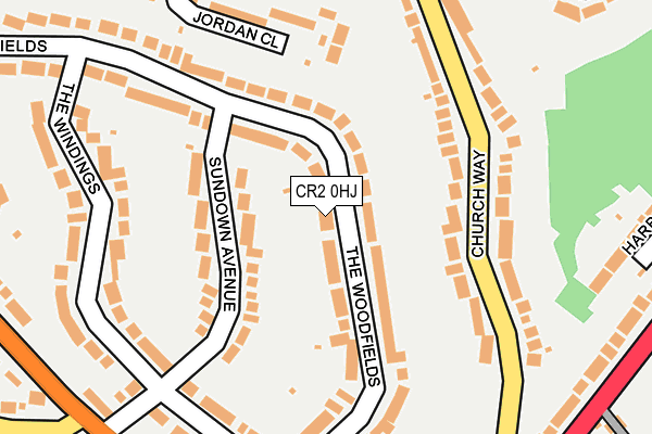 CR2 0HJ map - OS OpenMap – Local (Ordnance Survey)