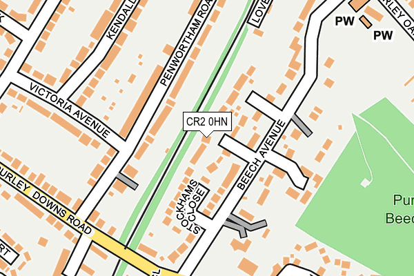 CR2 0HN map - OS OpenMap – Local (Ordnance Survey)
