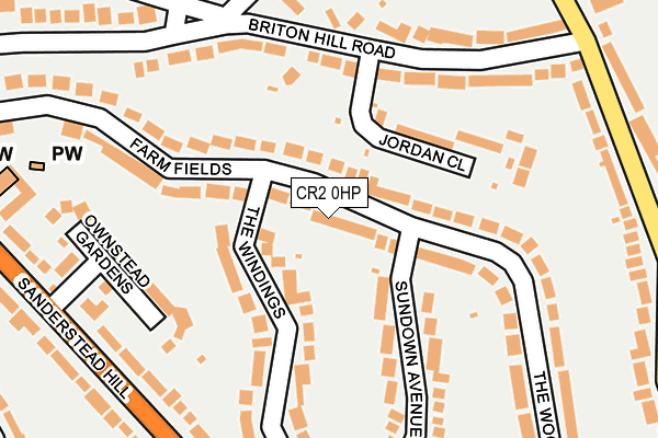 CR2 0HP map - OS OpenMap – Local (Ordnance Survey)