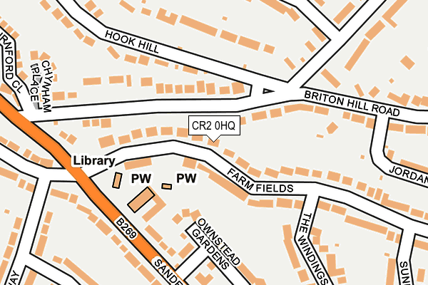 CR2 0HQ map - OS OpenMap – Local (Ordnance Survey)