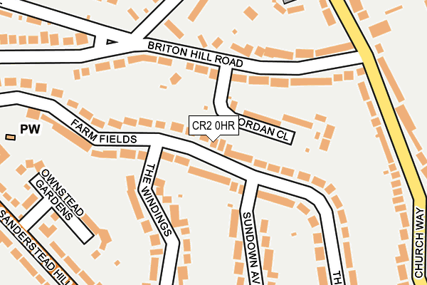 CR2 0HR map - OS OpenMap – Local (Ordnance Survey)