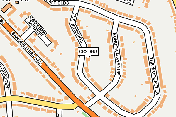 CR2 0HU map - OS OpenMap – Local (Ordnance Survey)