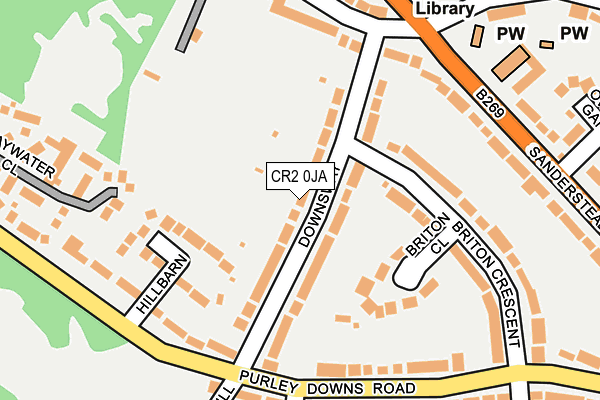 CR2 0JA map - OS OpenMap – Local (Ordnance Survey)