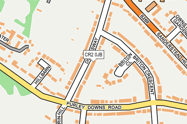 CR2 0JB map - OS OpenMap – Local (Ordnance Survey)