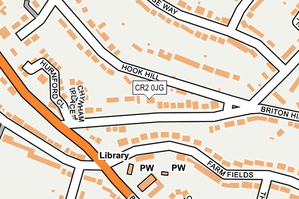 CR2 0JG map - OS OpenMap – Local (Ordnance Survey)