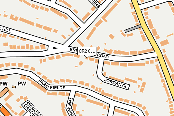CR2 0JL map - OS OpenMap – Local (Ordnance Survey)