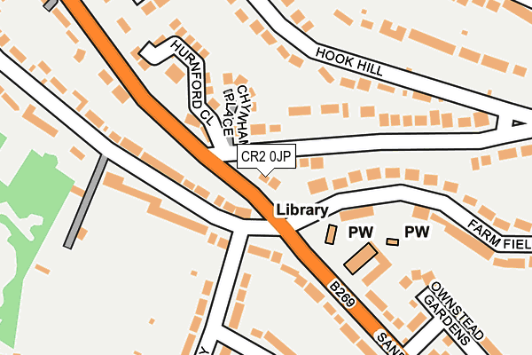 CR2 0JP map - OS OpenMap – Local (Ordnance Survey)