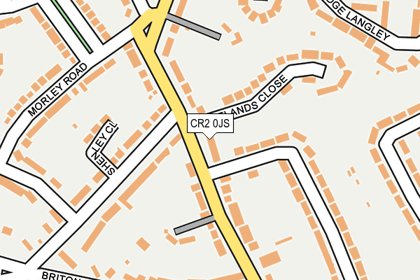 CR2 0JS map - OS OpenMap – Local (Ordnance Survey)