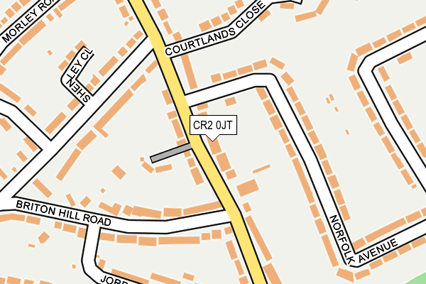 CR2 0JT map - OS OpenMap – Local (Ordnance Survey)