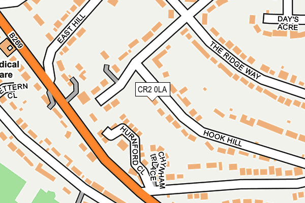 CR2 0LA map - OS OpenMap – Local (Ordnance Survey)