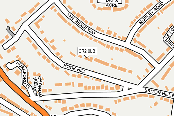 CR2 0LB map - OS OpenMap – Local (Ordnance Survey)