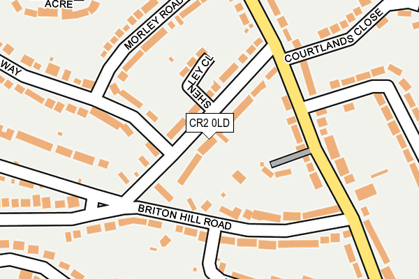 CR2 0LD map - OS OpenMap – Local (Ordnance Survey)
