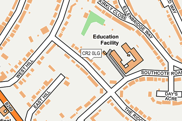 CR2 0LG map - OS OpenMap – Local (Ordnance Survey)