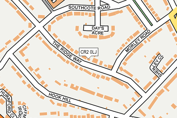 CR2 0LJ map - OS OpenMap – Local (Ordnance Survey)