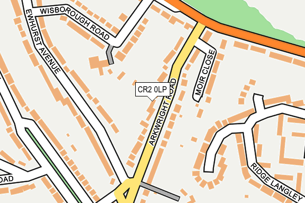 CR2 0LP map - OS OpenMap – Local (Ordnance Survey)