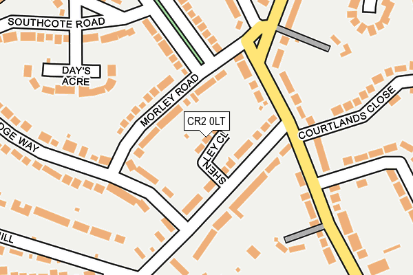 CR2 0LT map - OS OpenMap – Local (Ordnance Survey)