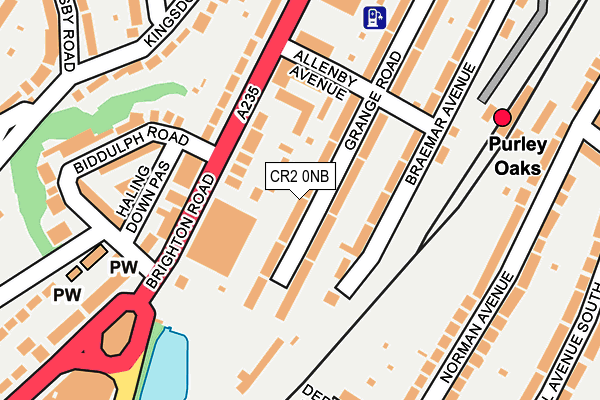 CR2 0NB map - OS OpenMap – Local (Ordnance Survey)