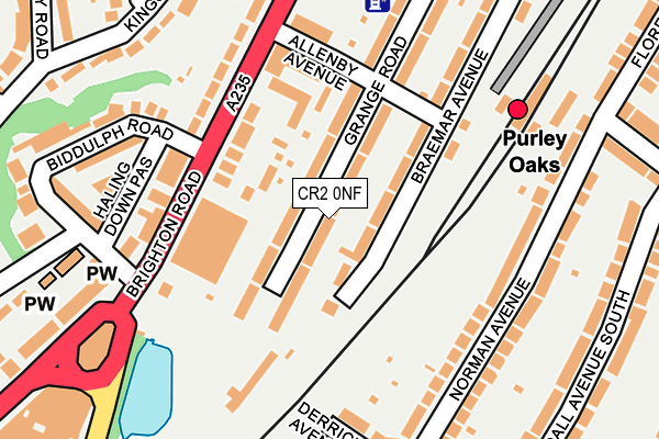 CR2 0NF map - OS OpenMap – Local (Ordnance Survey)