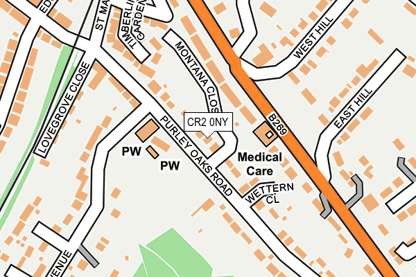 CR2 0NY map - OS OpenMap – Local (Ordnance Survey)