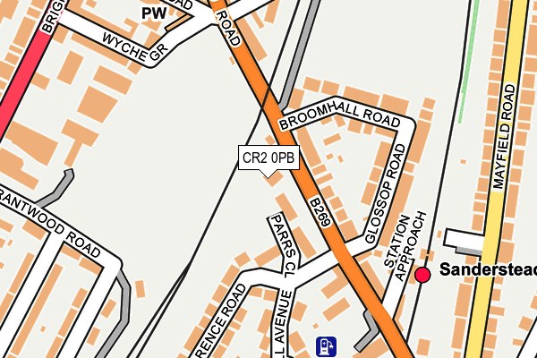 CR2 0PB map - OS OpenMap – Local (Ordnance Survey)