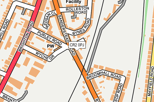 CR2 0PJ map - OS OpenMap – Local (Ordnance Survey)