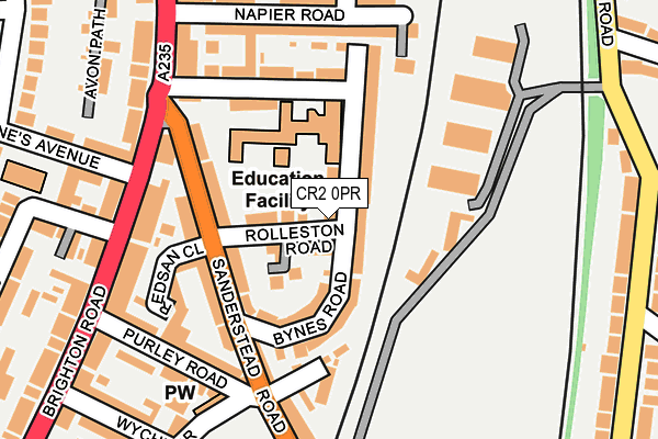 CR2 0PR map - OS OpenMap – Local (Ordnance Survey)