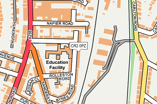 CR2 0PZ map - OS OpenMap – Local (Ordnance Survey)