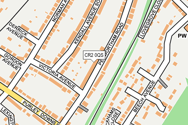 CR2 0QS map - OS OpenMap – Local (Ordnance Survey)