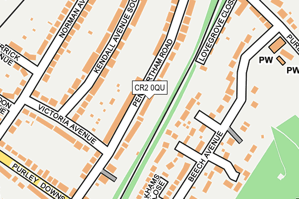 CR2 0QU map - OS OpenMap – Local (Ordnance Survey)