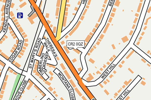 CR2 0QZ map - OS OpenMap – Local (Ordnance Survey)